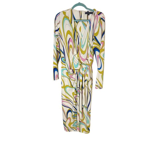 Rachel Rachel Roy Faux WrapDress Women’s Large Nola Swirl Print - Picture 5 of 8